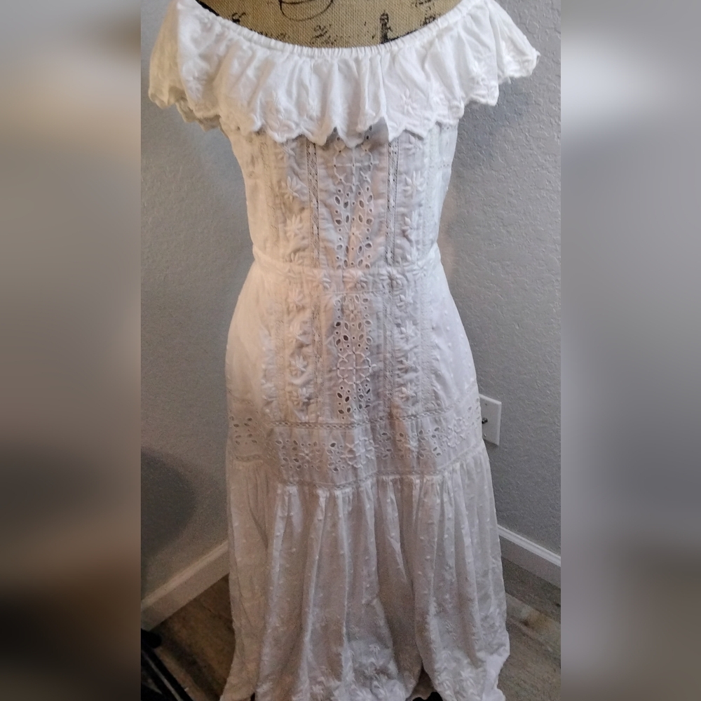 Ralph Lauren White Lace Maxi Dress